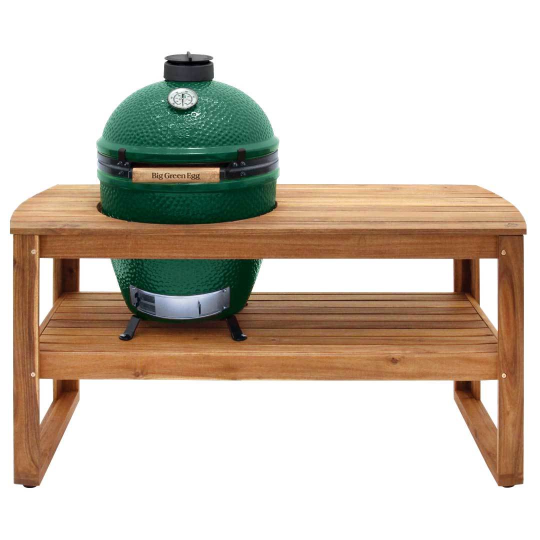 Large Big Green Egg Hardwood Acacia Table Basic Package