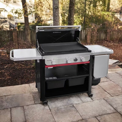 Slate 30" Rust-Resistant Griddle with Extendable Side Table
