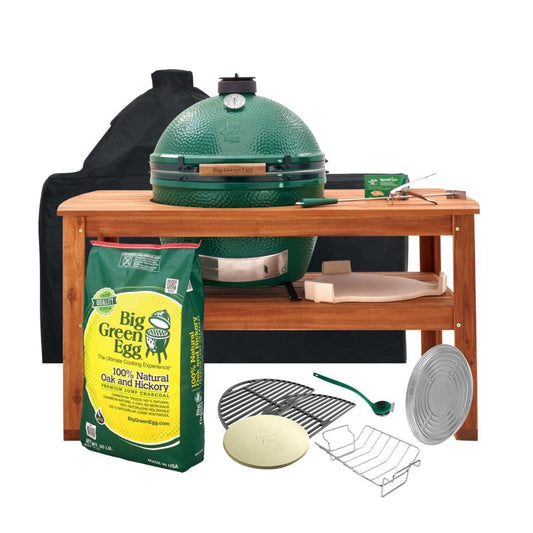 XL Big Green Egg Hardwood Acacia Table Grill Master Package